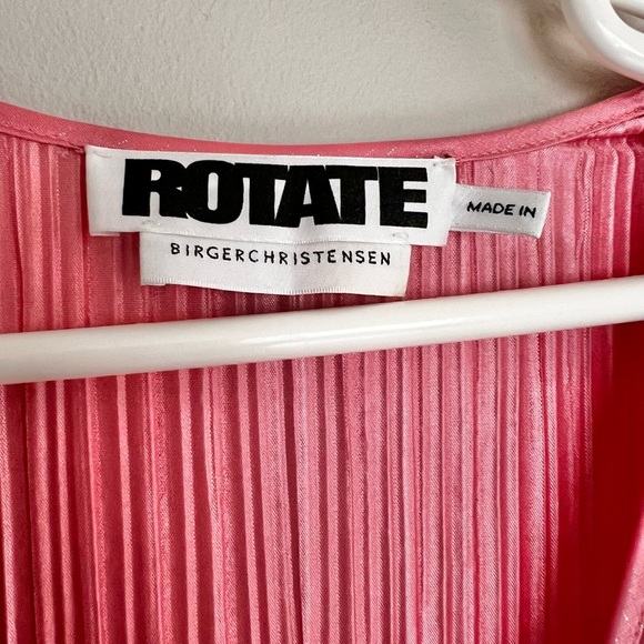 NWOT Rotate Birger Christensen Number 7 Pleat Dress In Bridal Rose Size Small - Picture 5 of 10